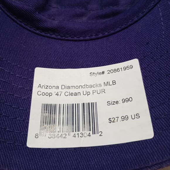 47 Arizona Diamondbacks Clean Up Dad Baseball Hat Purple - Picture 5 of 10